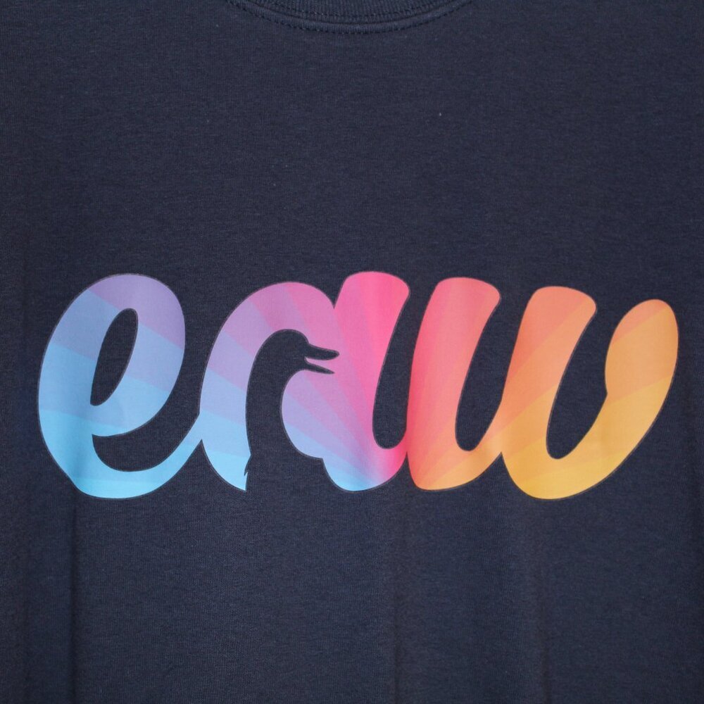 Port & Company Essential Tee navy blue w/ EAW graphic XL - brand new never worn - Picture 3 of 5
